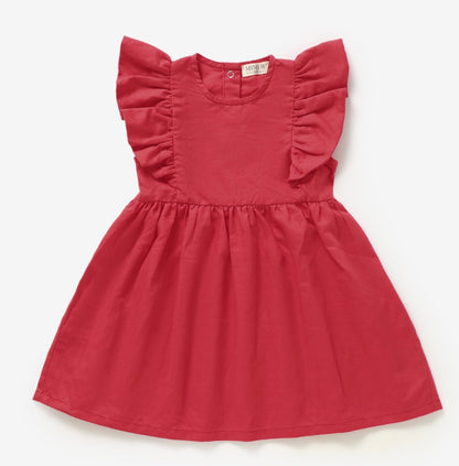 The Holly Dress - Coral Red