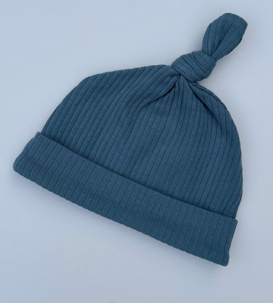 Ribbed Beanie- Ocean